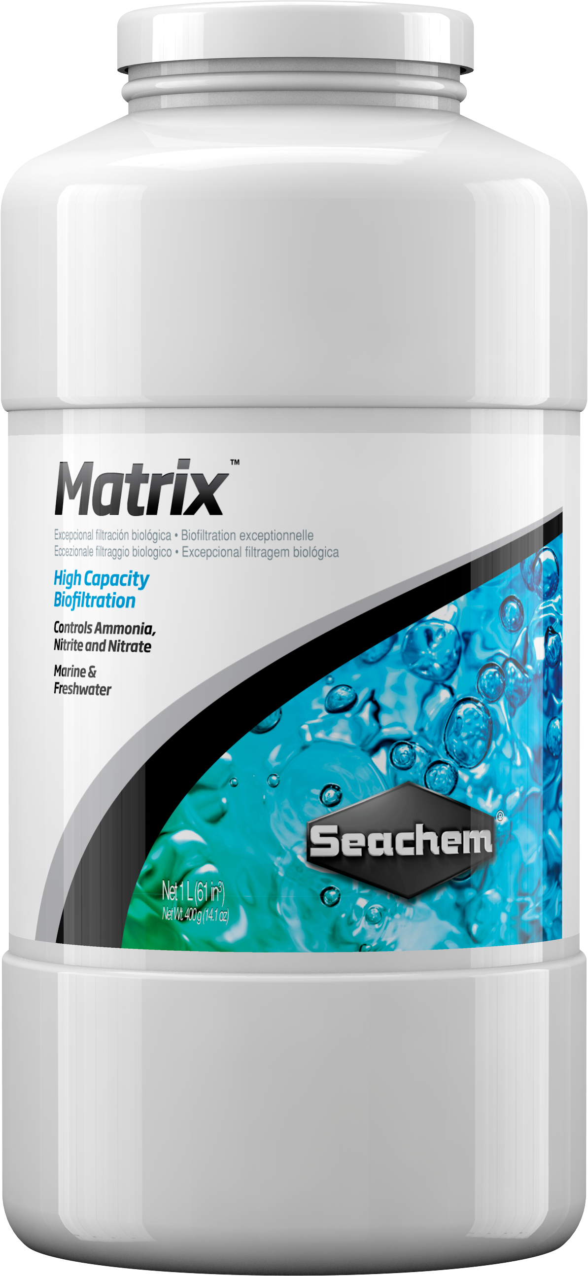 Seachem Matrix Biological Aquarium Filter Media – 500 mL / 1 L / 4 L – 1 L