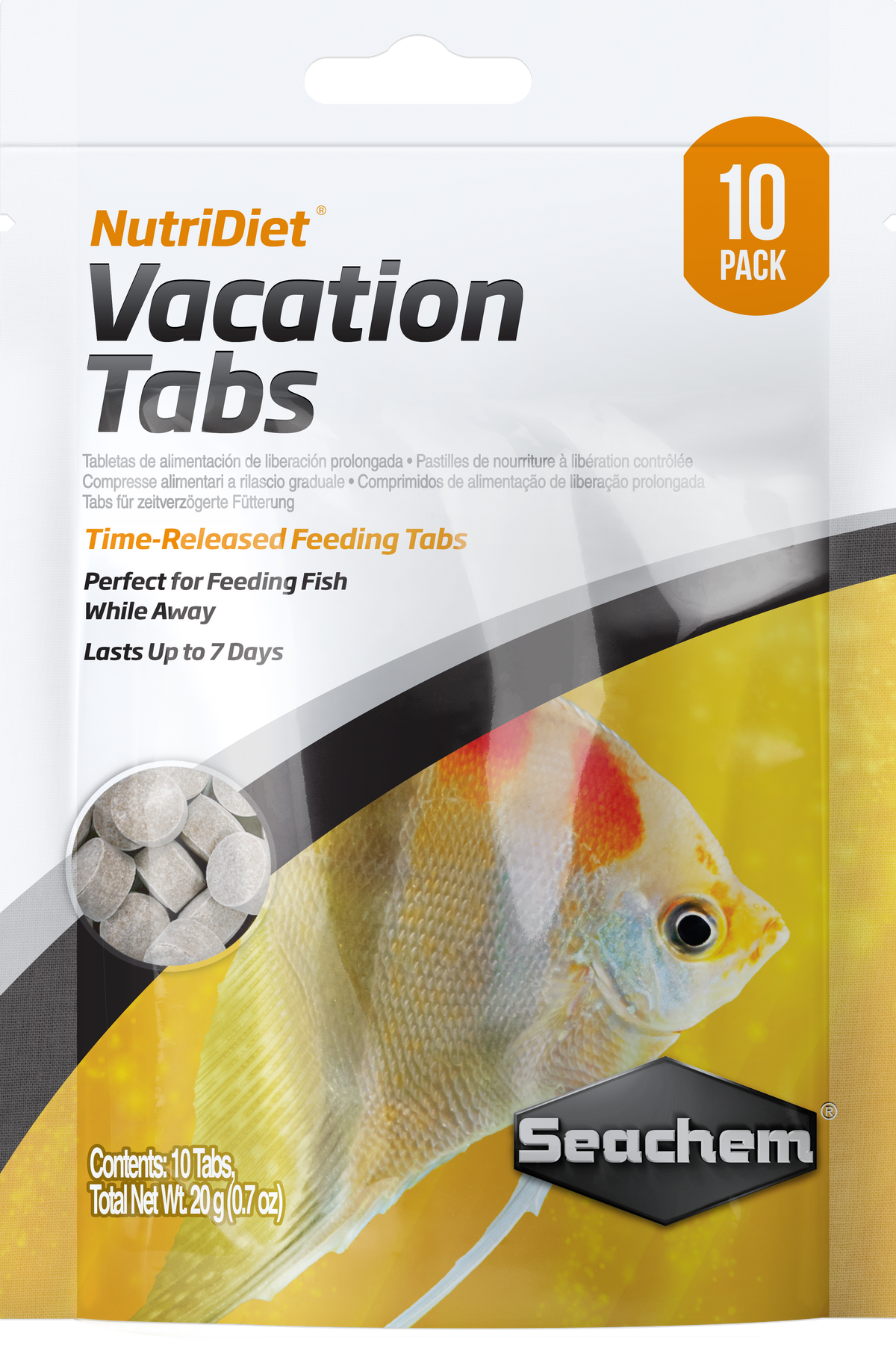 Seachem NutriDiet Vacation Tabs Holiday Fish Food 10 Tabs