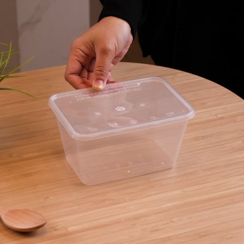 Felton FR1300 clear rectangular food container, 1300mL, 173 × 122 × 91 mm