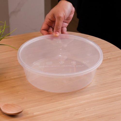 Felton FC2500 clear round food container, 2500mL, 237 × 237 × 71 mm