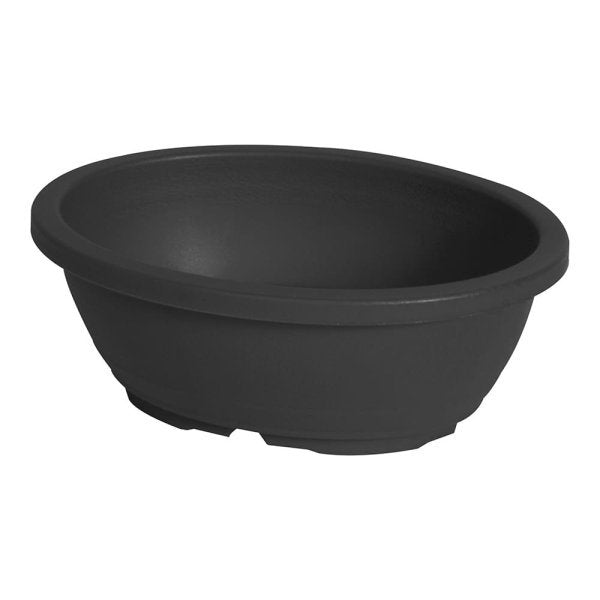 Felton FBL2707 oval flower pot in Dark Grey, 29.5 × 23.5 × 11 cm