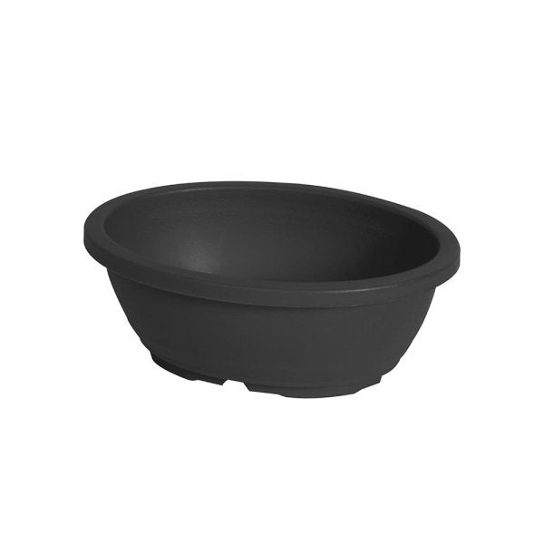 Felton FBL2708 oval flower pot in Dark Grey, 36 × 30 × 14 cm