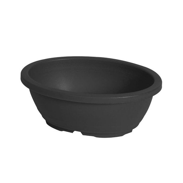 Felton FBL2709 oval flower pot in Dark Grey, 42 × 36 × 17 cm