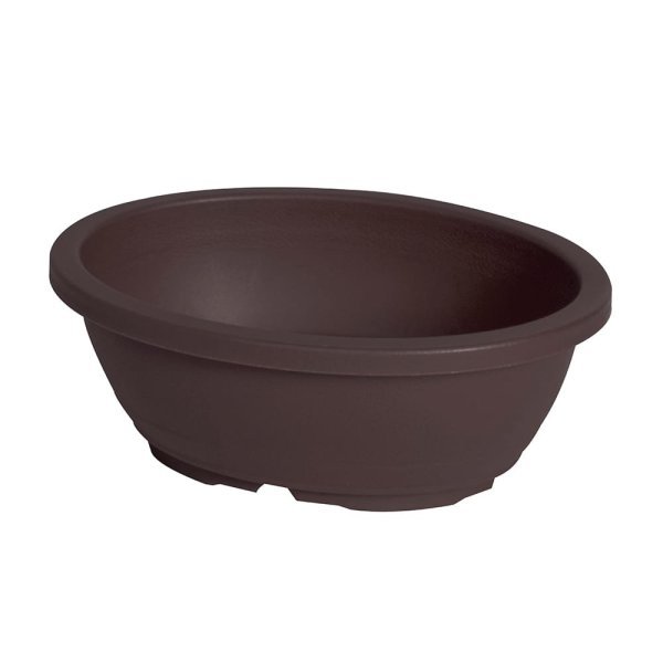 Felton FBL2710 oval flower pot in Dark Brown, 50 × 40 × 20 cm