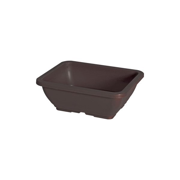 Felton FBL2694 rectangular flower pot in Dark Brown, 15.6 × 12.5 × 5.7 cm