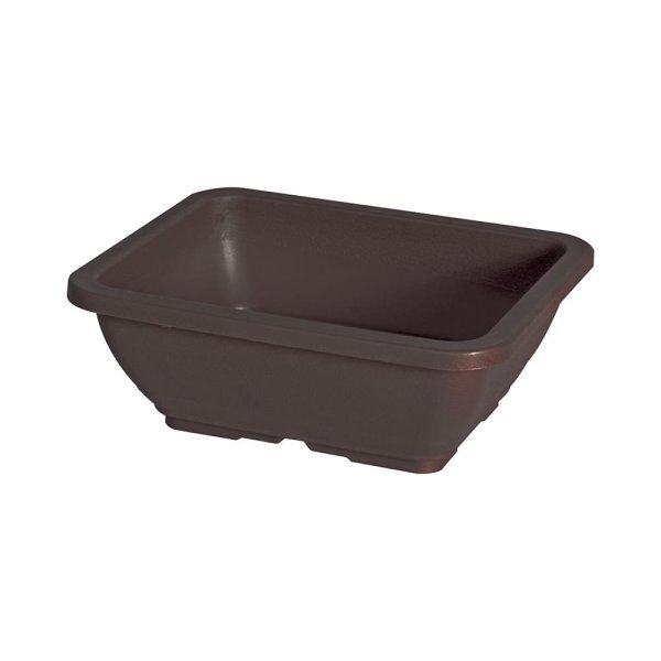 Felton FBL2696 rectangular flower pot in Dark Brown, 24.5 × 19.5 × 9 cm