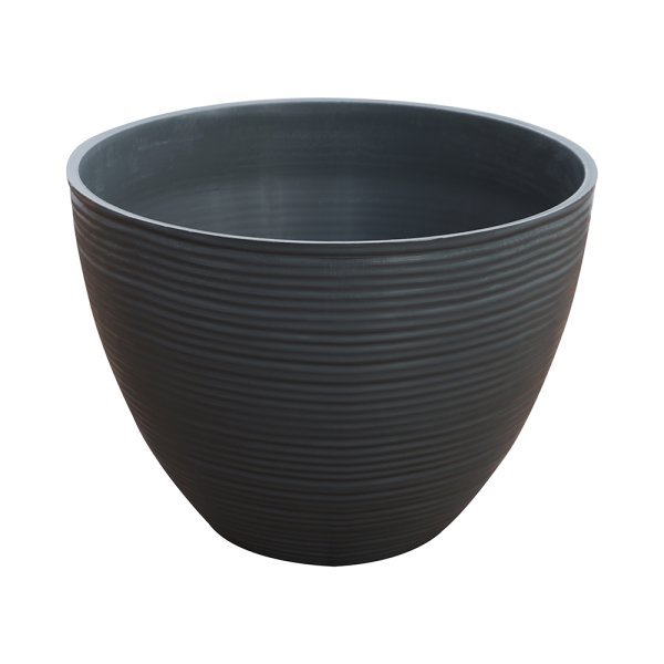 Felton FBL2450 round flower pot in Grey, 33 × 33 × 24.5 cm