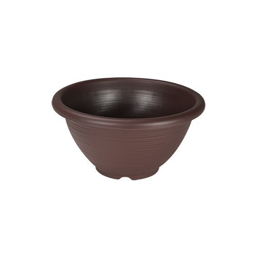 Felton FBL2456 round flower pot in Dark Brown, 45 × 45 × 23 cm