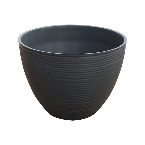 Felton FBL2479 round flower pot in Grey, 26 × 26 × 19 cm