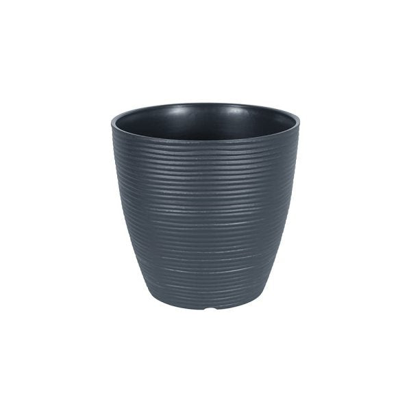 Felton FBL2551 round flower pot in Grey, 15 × 15 × 19 cm