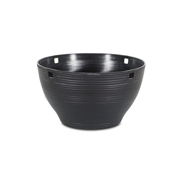 Felton FBL2572H round flower pot in Dark Brown, 25 × 25 × 14 cm