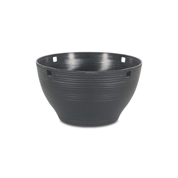 Felton FBL2572H round flower pot in Dark Grey, 25 × 25 × 14 cm