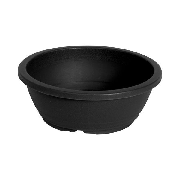 Felton FBL2687 round flower pot in Dark Grey, 24.5 × 24.5 × 9 cm