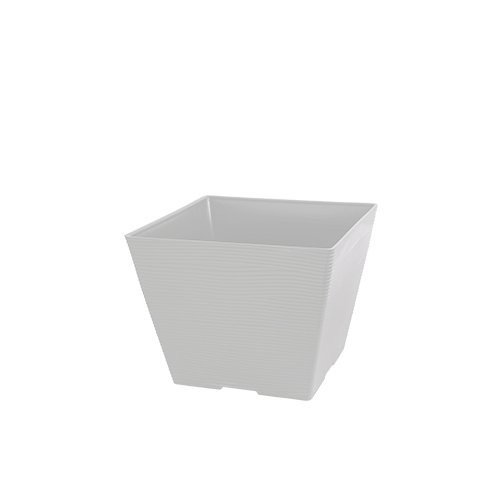 Felton FBL2492 square flower pot in White, 30 × 30 × 26 cm