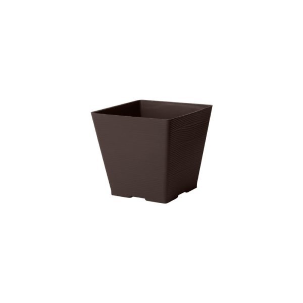 Felton FBL2636 square flower pot in Dark Brown, 8 × 8 × 7 cm