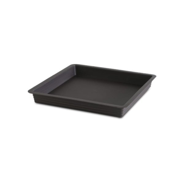 Felton FBL2505 square saucer in Dark Brown, 21.5 × 21.5 × 3.2 cm