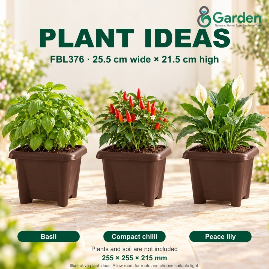Felton FBL376 Round Plastic Flower Pot 25.5cm – product and size guide