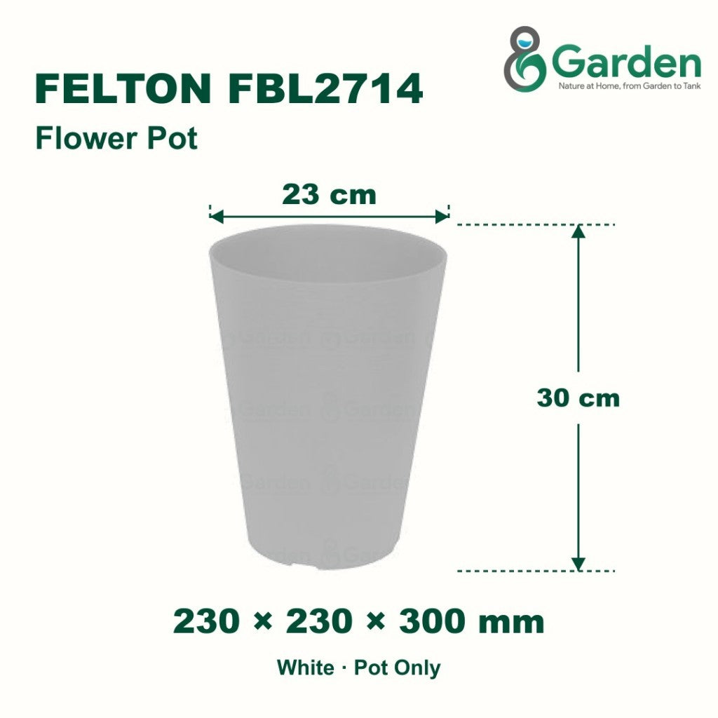Felton FBL2714 Round Plastic Flower Pot 23cm – product guide