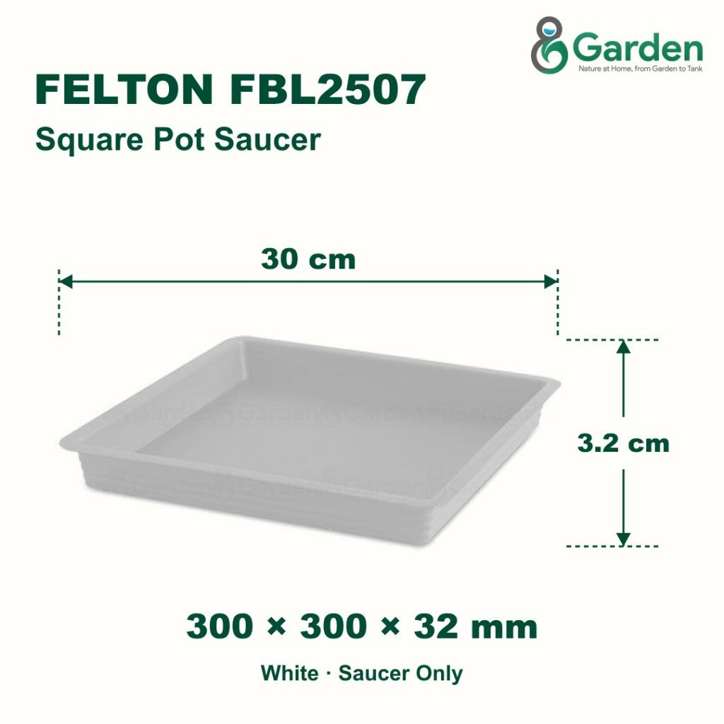 Felton FBL2507 Square Flower Pot Saucer 30cm – product guide