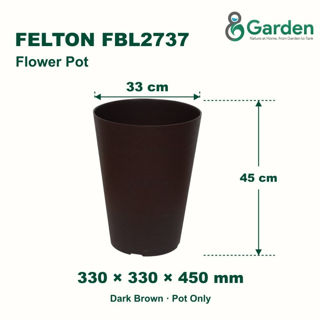 Felton FBL2737 Round Plastic Flower Pot 33cm – product guide