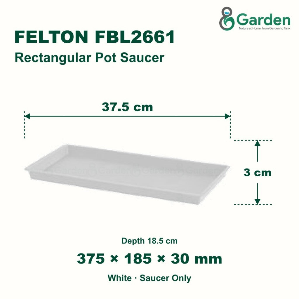 Felton FBL2661 Rectangular Flower Pot Saucer 37.5cm – product guide