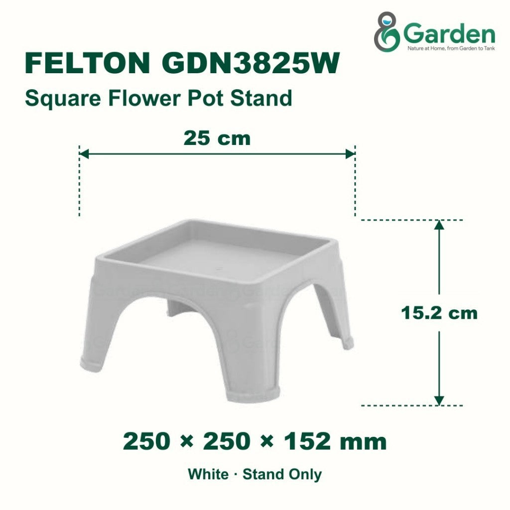 Felton GDN3825W Square Flower Pot Stand 25cm – product guide