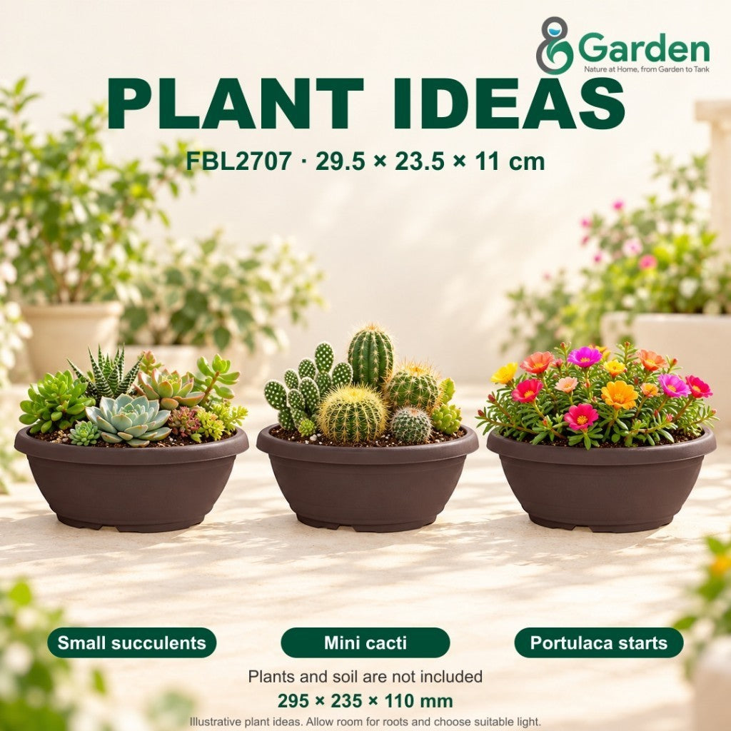 Felton FBL2707 Oval Plastic Flower Pot 29.5cm – product and size guide
