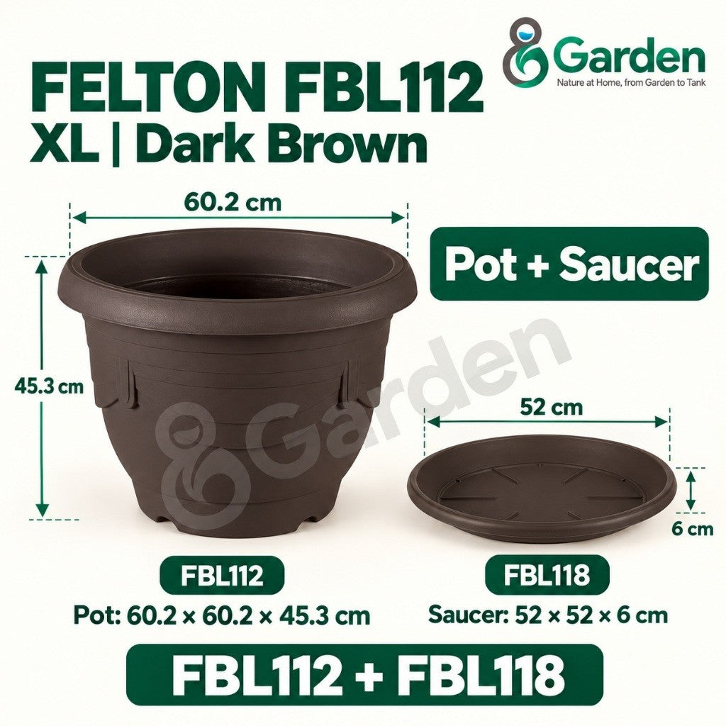 Felton FBL112 Round Plastic Flower Pot 60.2cm – product guide