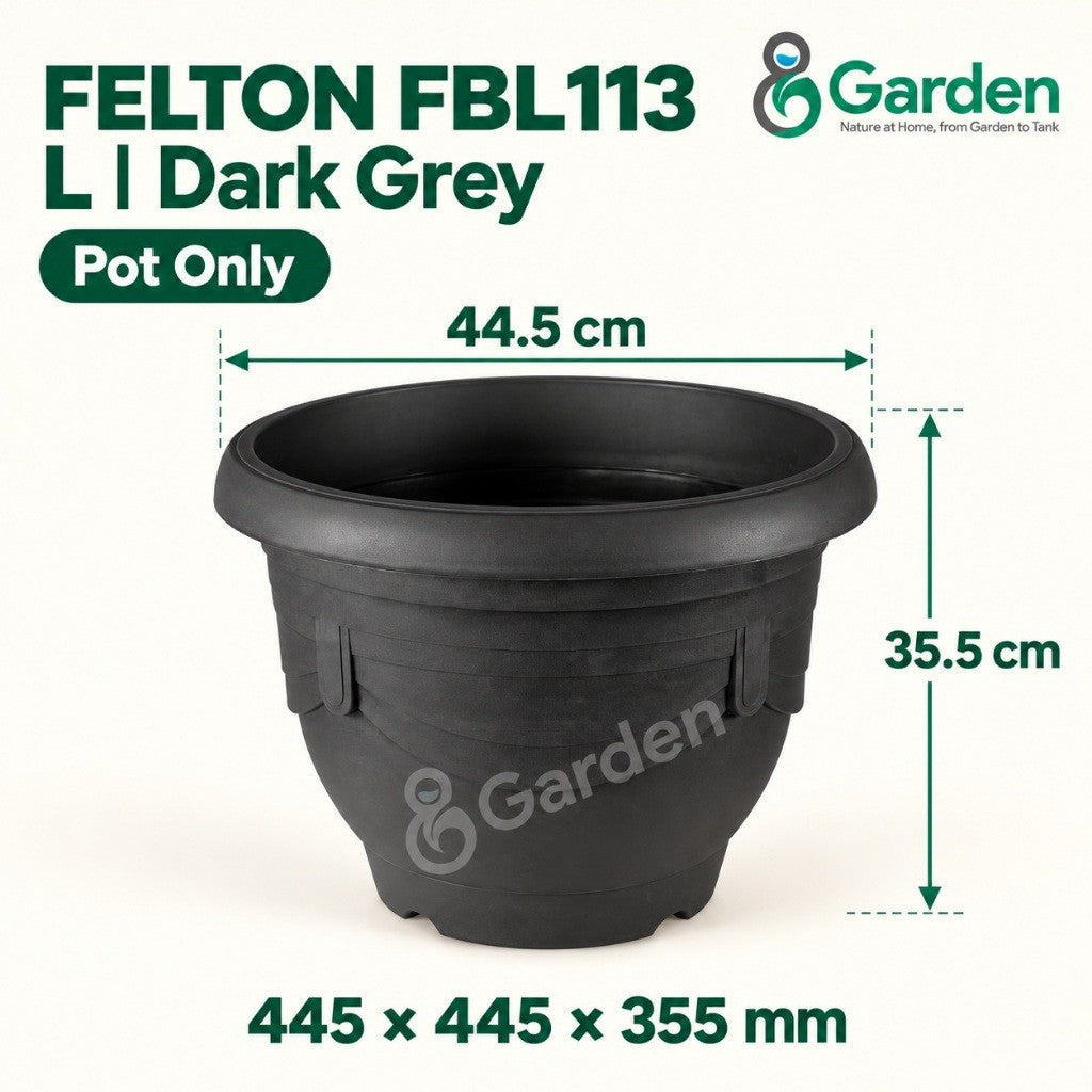 Felton FBL113 Round Plastic Flower Pot 44.5cm – product guide