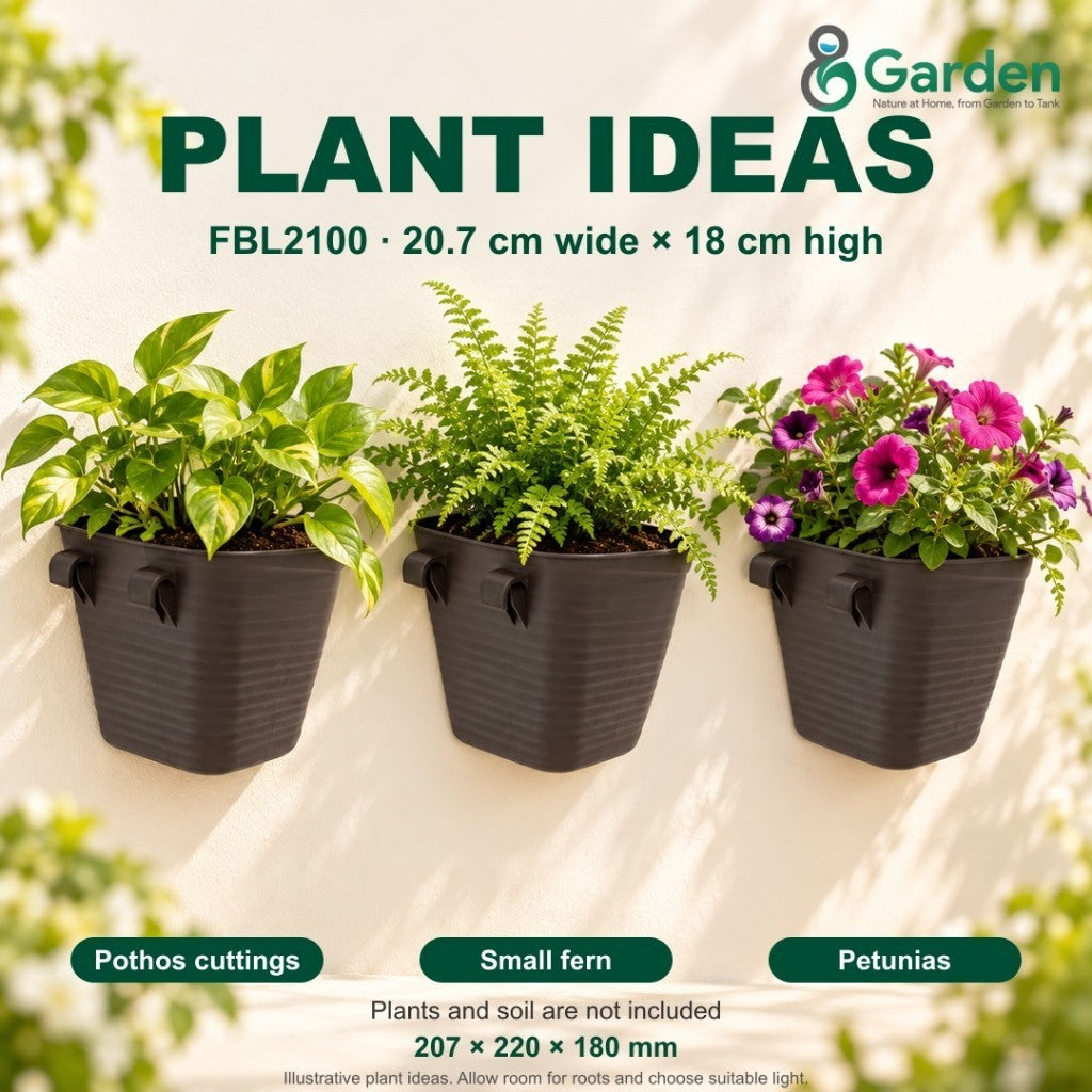 Felton FBL2100 Round Plastic Flower Pot 20.7cm – product and size guide
