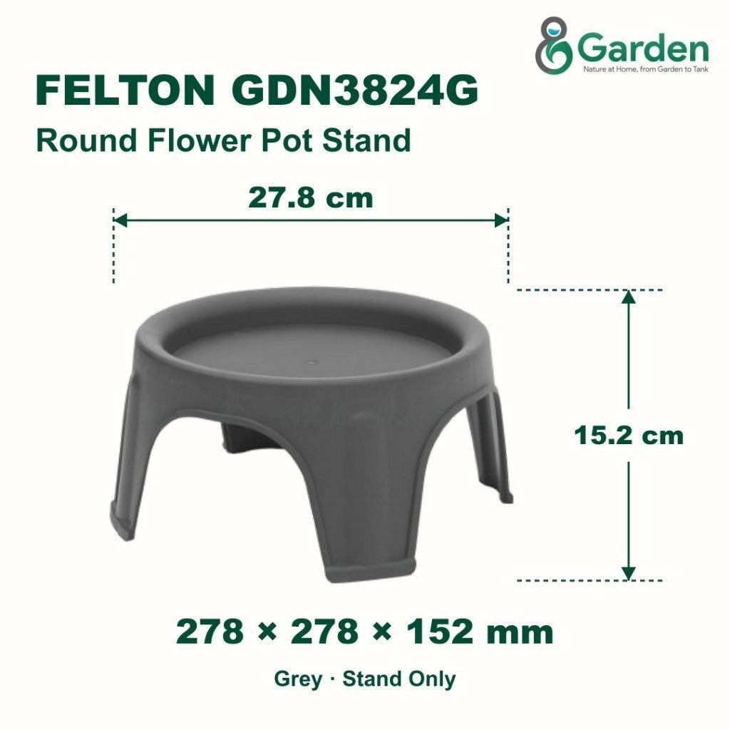 Felton GDN3824G Round Flower Pot Stand 27.8cm – product guide
