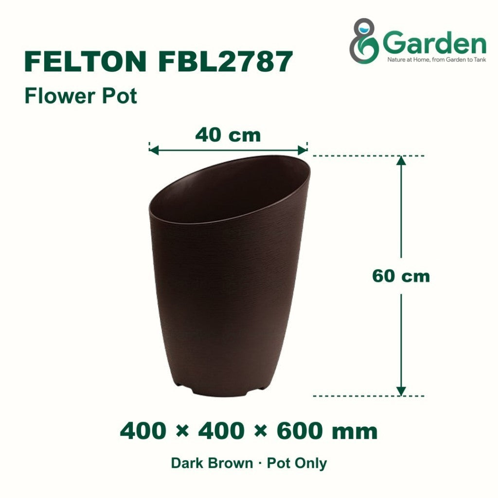 Felton FBL2787 Round Plastic Flower Pot 40cm – product and size guide