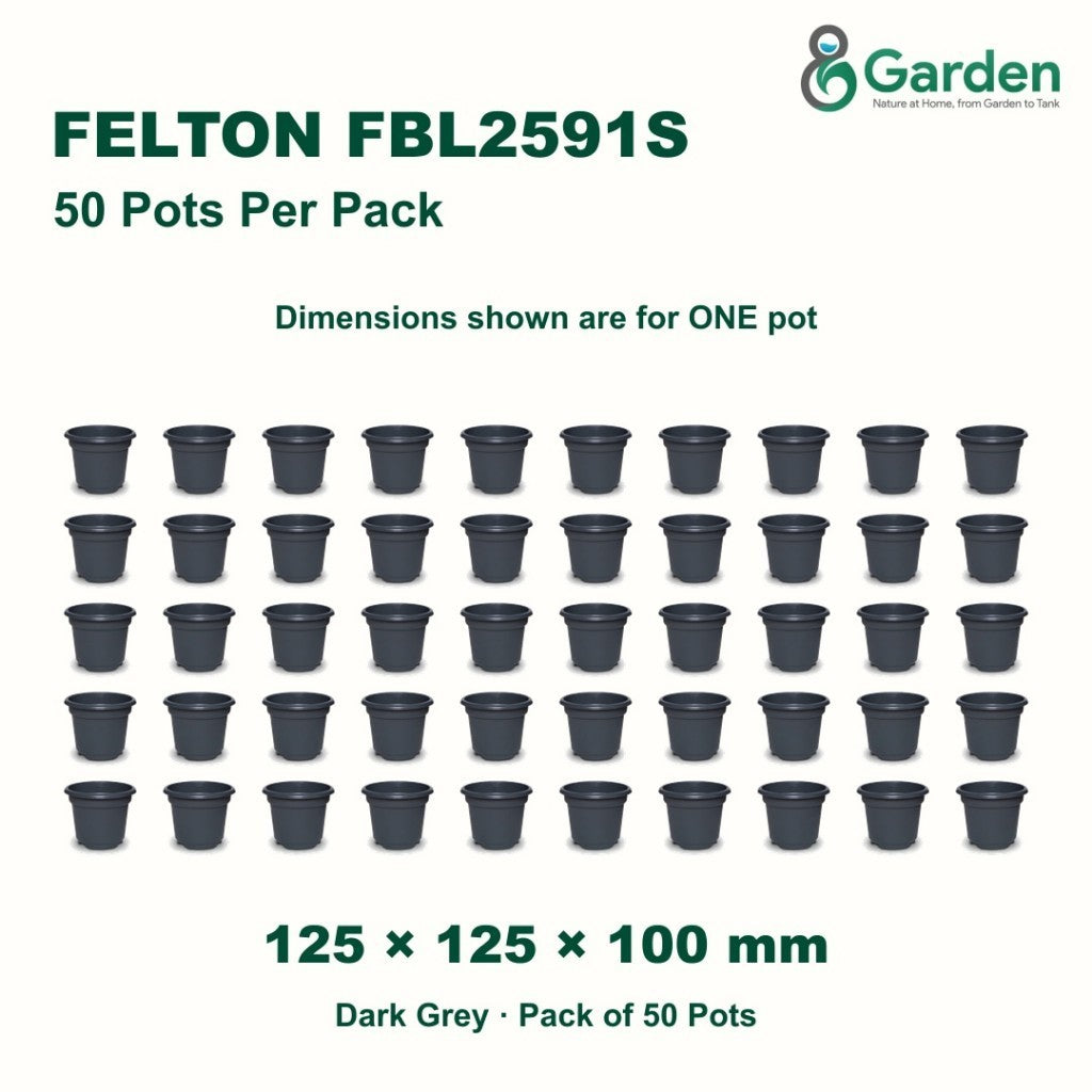 Felton FBL2591S Round Plastic Flower Pot 12.5cm – Pack of 50 – product guide