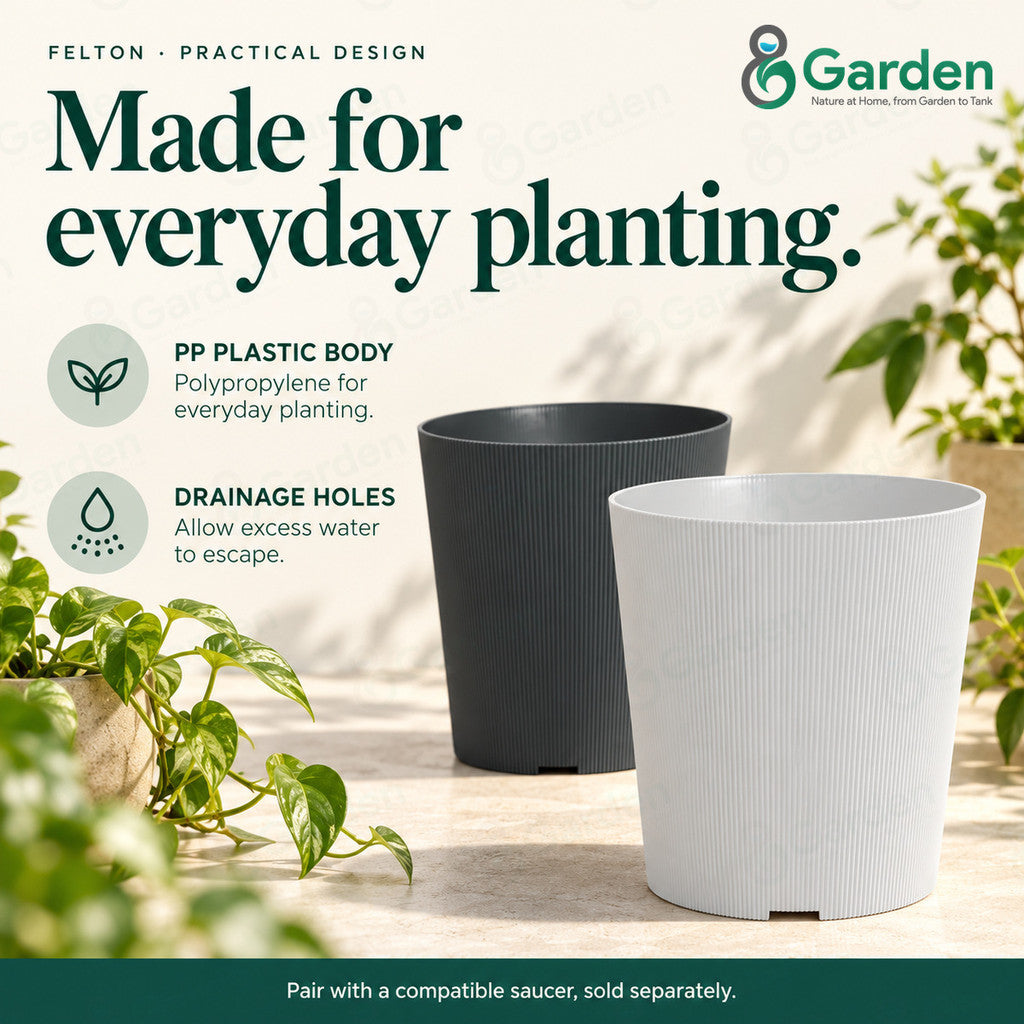 Felton FBL2765 Round Plastic Flower Pot 26cm – product and size guide