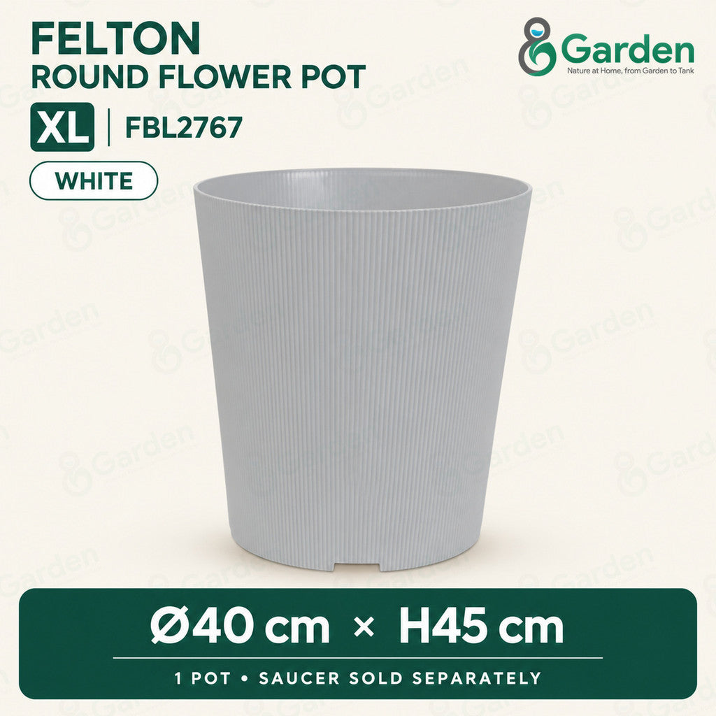 Felton FBL2765 Round Plastic Flower Pot 26cm – product and size guide