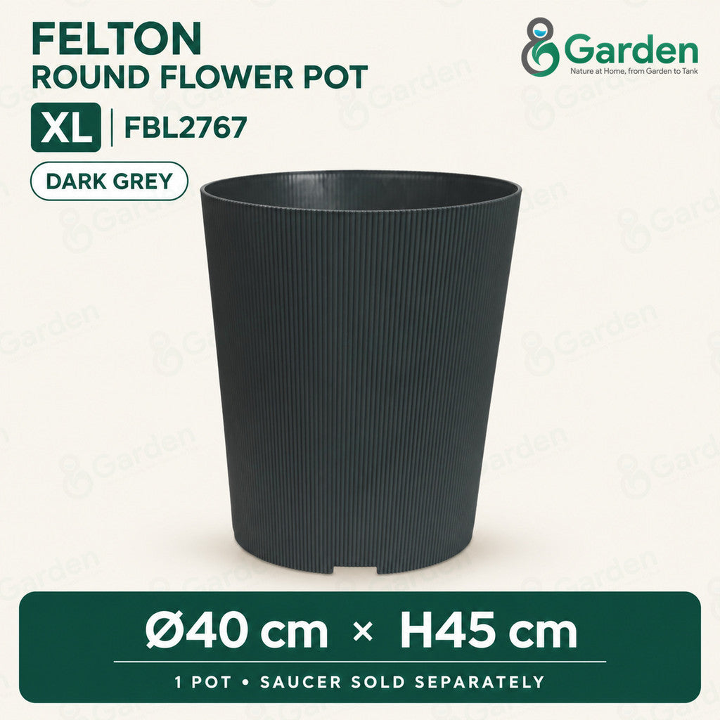 Felton FBL2765 Round Plastic Flower Pot 26cm – product and size guide