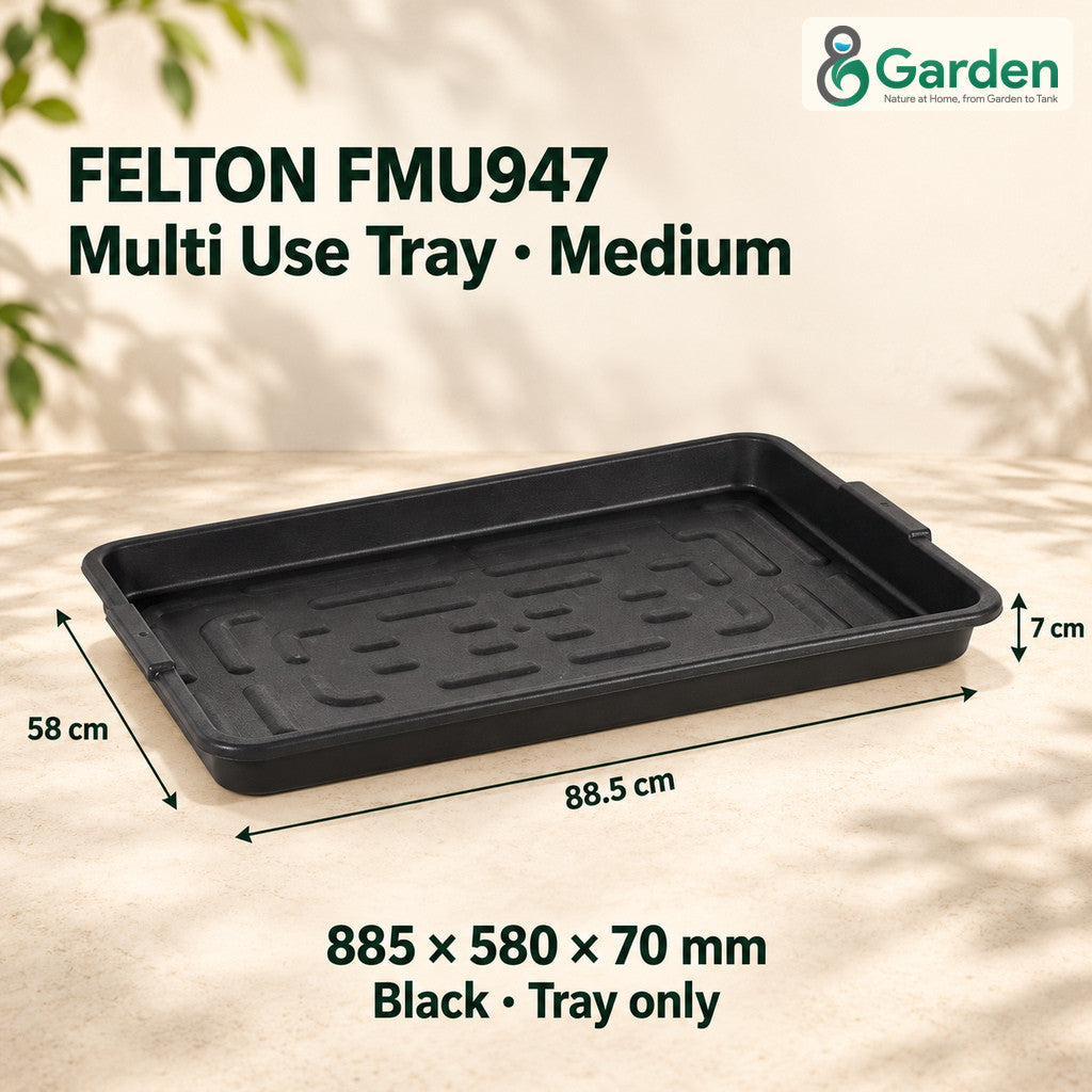 FELTON Multi Use Tray Black S M L | FMU946 FMU947 FMU948 Plant Shoe Utility Dulang Serbaguna