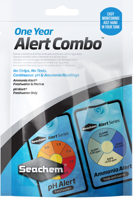 Seachem Alert Combo Ammonia & pH Aquarium Monitors – 6 months / 1 year – 1 year