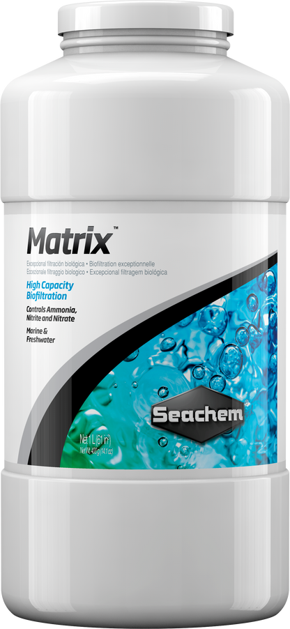 Seachem Matrix Biological Aquarium Filter Media – 500 mL / 1 L / 4 L – 1 L