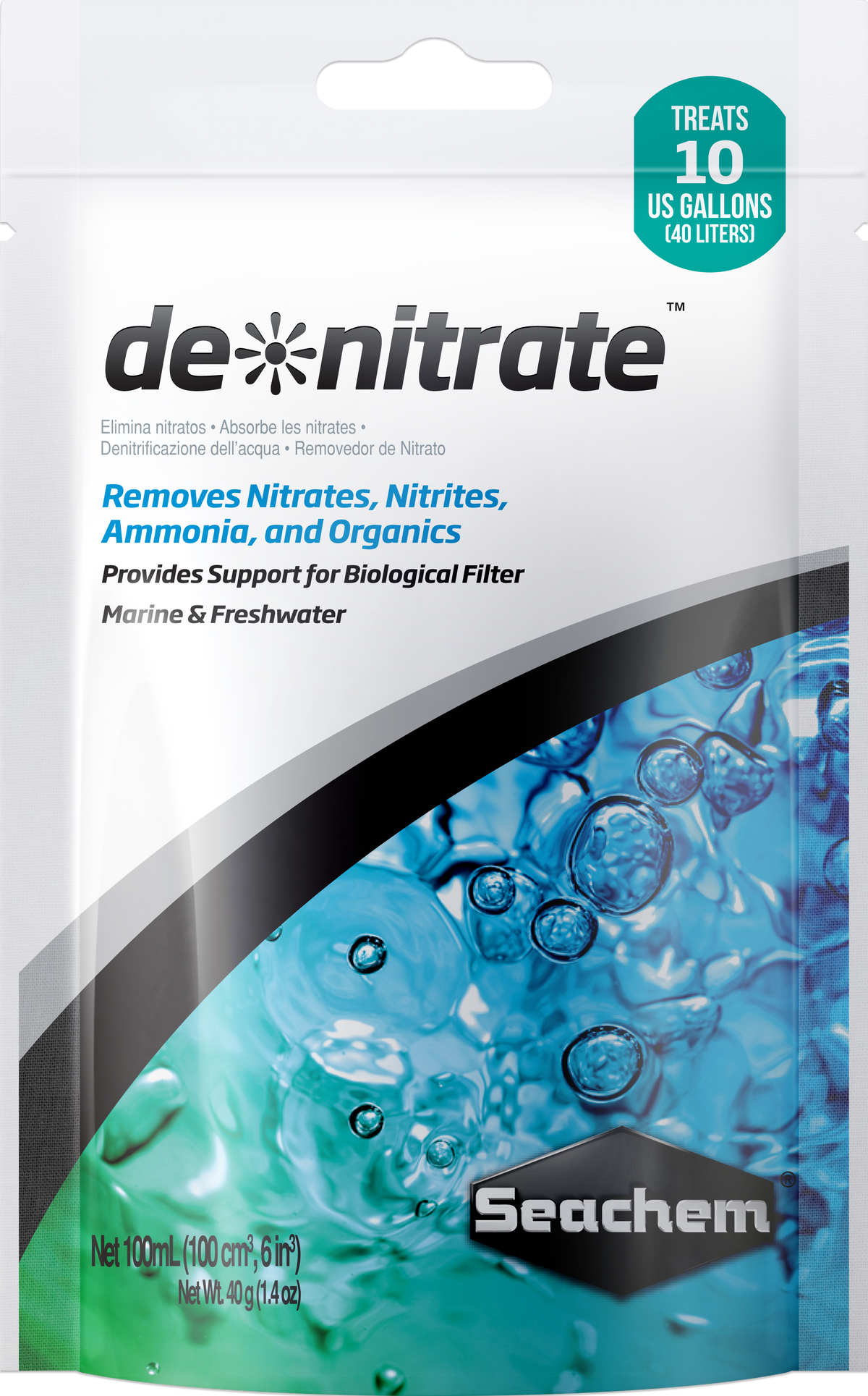 Seachem de*nitrate Biological Nitrate Filter Media – 100 mL / 250 mL – 100 mL
