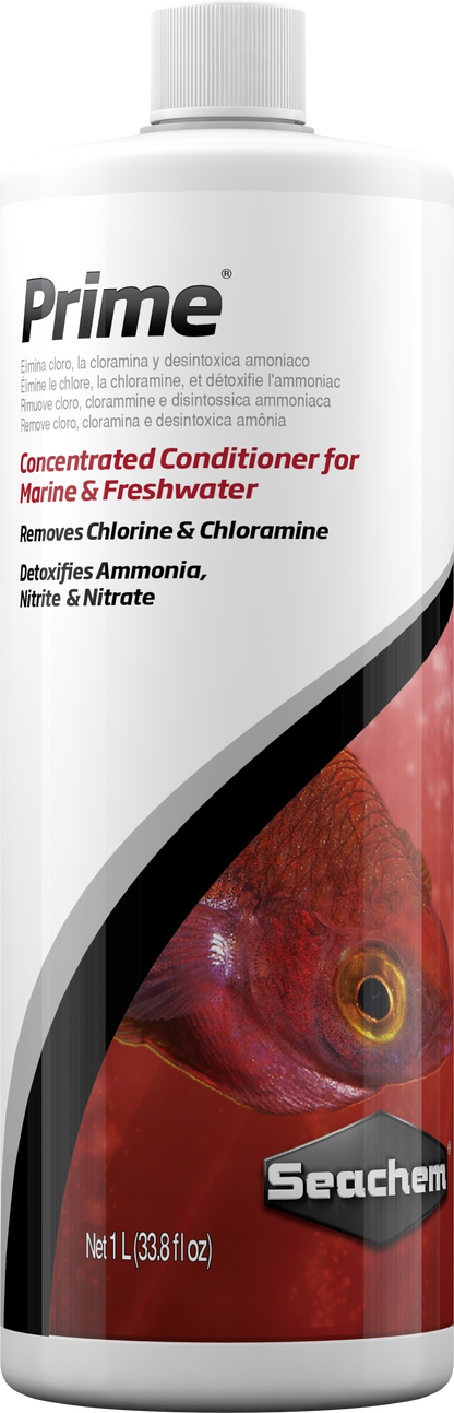Seachem Prime Aquarium Water Conditioner – 50ml / 100ml / 500ml / 1000ml – 1000ml
