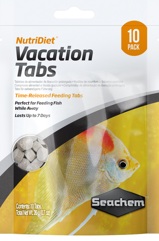 Seachem NutriDiet Vacation Tabs Holiday Fish Food 10 Tabs