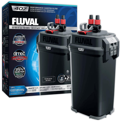 Fluval 407 Performance Canister Aquarium Filter – retail product packaging