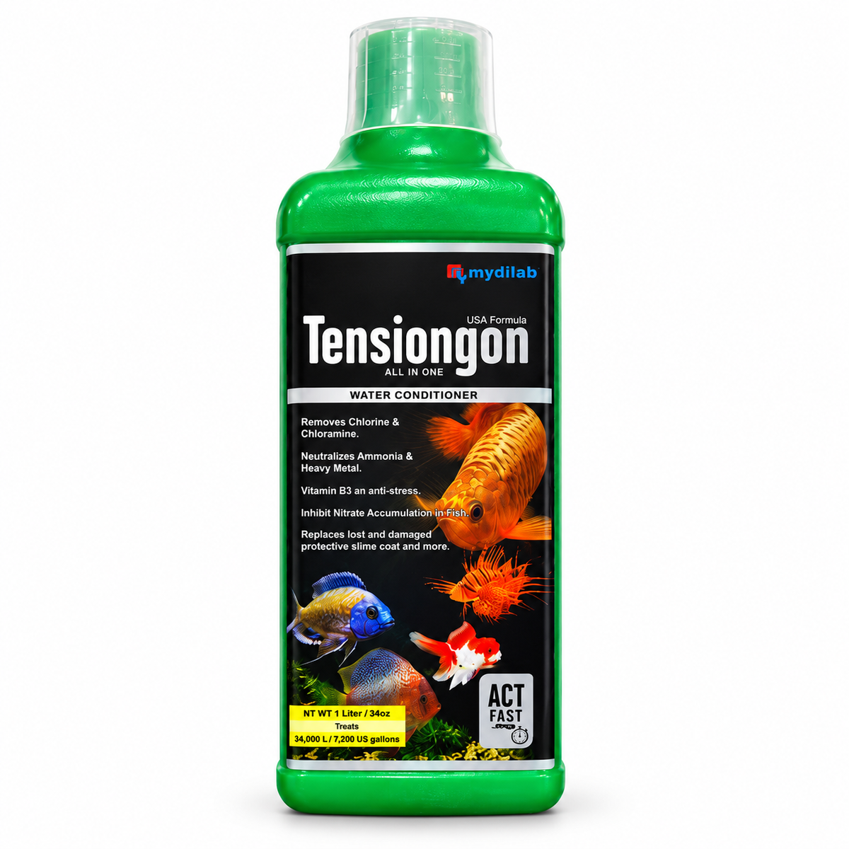 Tensiongon Aquarium Water Conditioner – 180 mL / 500 mL / 1 L – product photo