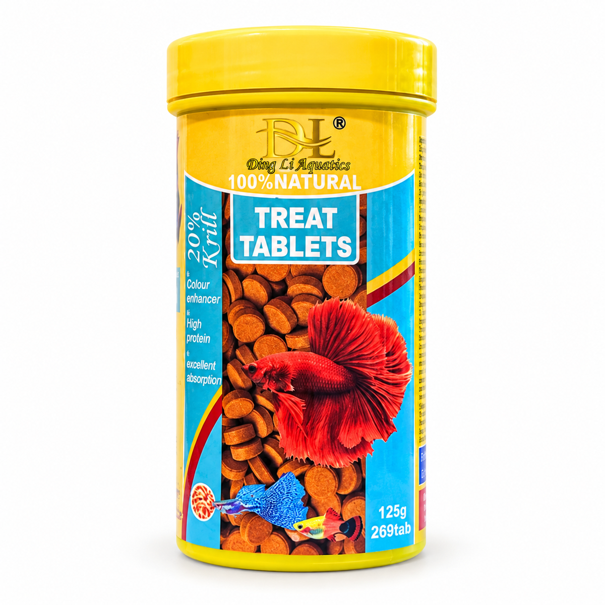 DL Aquatics Stick-On Fish Treat Tablets – 125 g – product photo