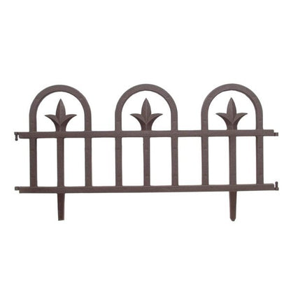 Felton FDF166 Decorative Garden Border Fence – 3 Pieces, 27 × 2.5 × 3.1 cm, Coco Brown