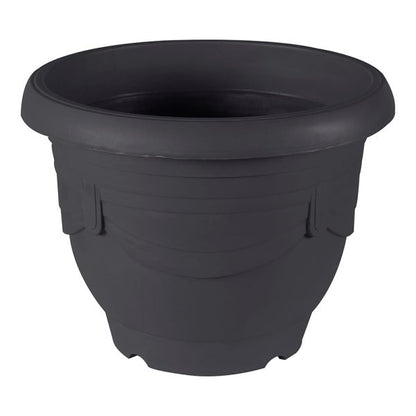Felton FBL112 Round Plastic Flower Pot, 60.2 × 60.2 × 45.3 cm, Grey Pot Only