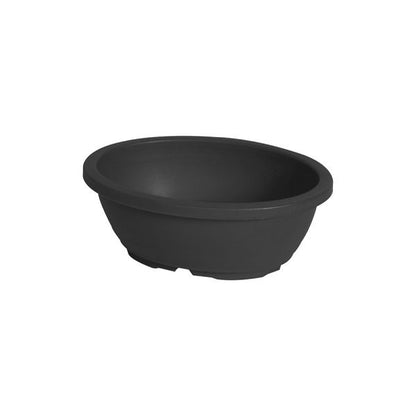 Felton FBL2704 oval flower pot in Dark Grey, 15.6 × 12.5 × 5.7 cm