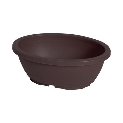 Felton FBL2706 oval flower pot in Dark Brown, 24.5 × 19.5 × 9 cm