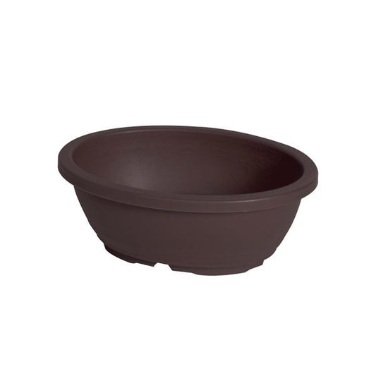 Felton FBL2708 oval flower pot in Dark Brown, 36 × 30 × 14 cm